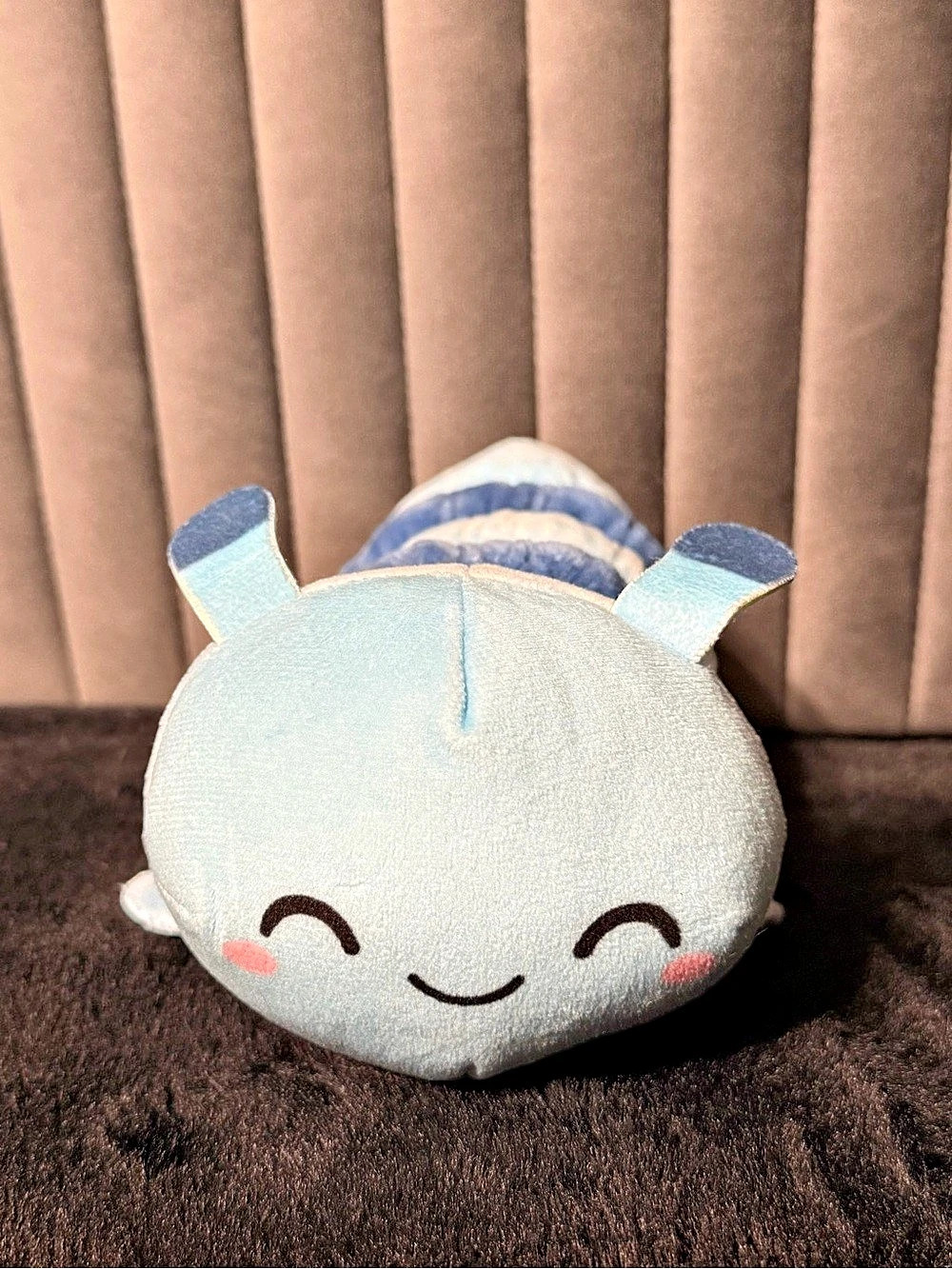 Caravan Softoys Blue Caterpillar Plush Toy Striped Body Smiling Face